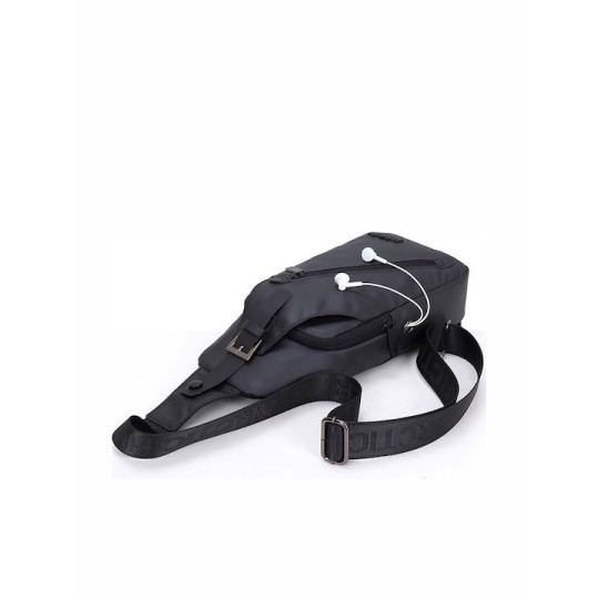 Arctic Hunter XB13006-BK Ανδρική Τσάντα Στήθους Crossbody Αδιάβροχη Μαύρη