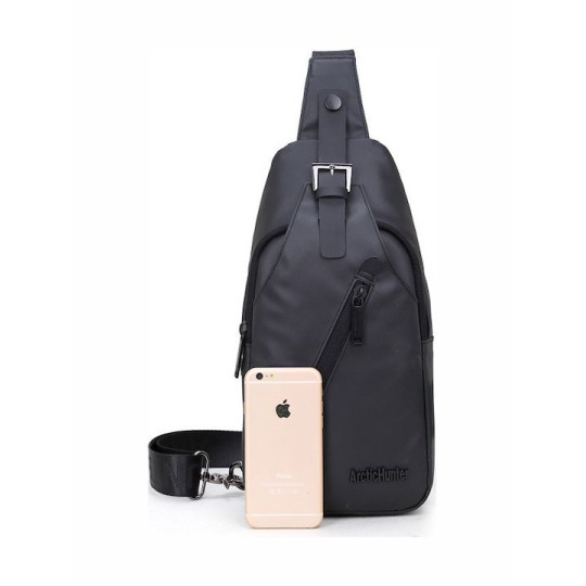 Arctic Hunter XB13006-BK Ανδρική Τσάντα Στήθους Crossbody Αδιάβροχη Μαύρη