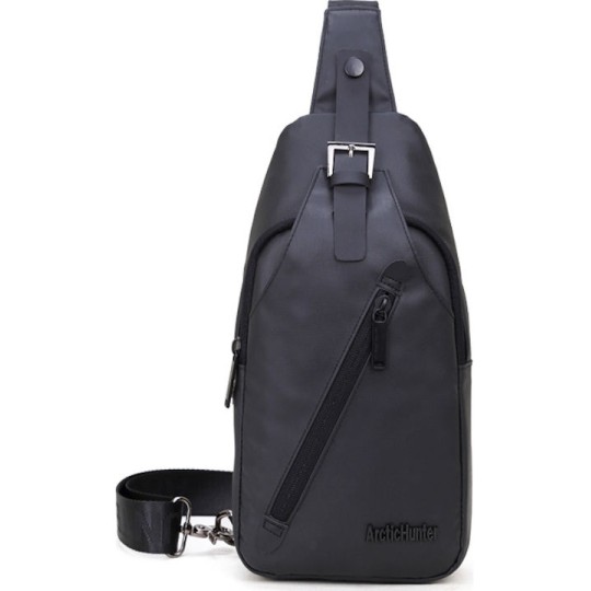 Arctic Hunter XB13006-BK Ανδρική Τσάντα Στήθους Crossbody Αδιάβροχη Μαύρη