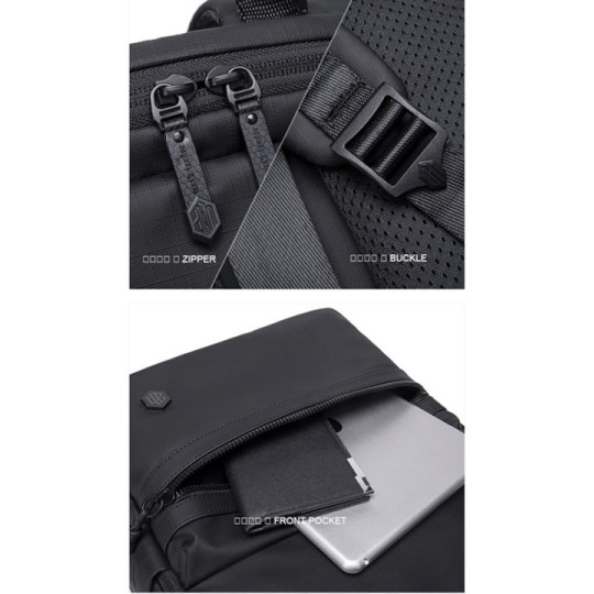 Arctic Hunter Αδιάβροχη Τσάντα Πλάτης για Laptop 15.6" Μαύρο B00536-BK