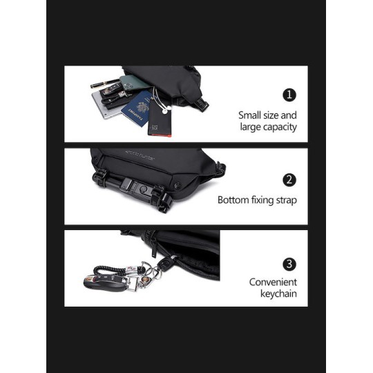 Arctic Hunter Τσάντα Μέσης YB00047 2L Μαύρο