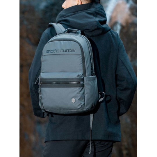 Arctic Hunter Αδιάβροχη Τσάντα Πλάτης για Laptop 15.6" Γκρι B00536-GY
