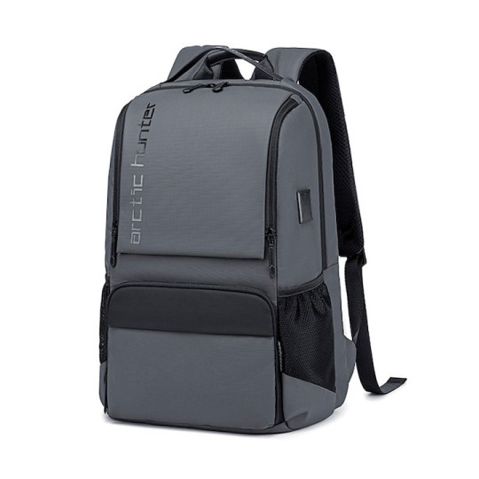 Arctic Hunter Αδιάβροχη Τσάντα Πλάτης για Laptop 15.6" Γκρι B00532-GY