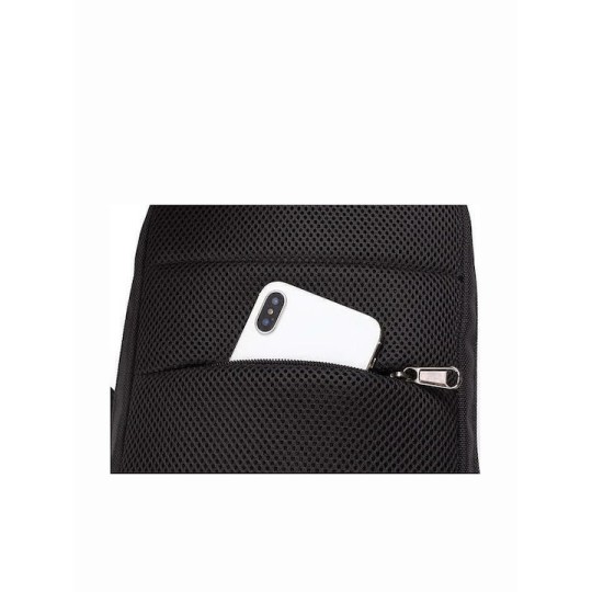 Arctic Hunter Τσάντα Crossbody XB00100-BK USB Αδιάβροχη Μαύρο