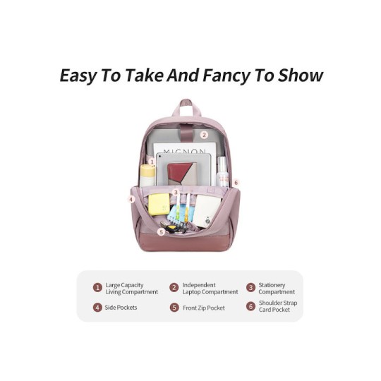 Chantria Τσάντα Πλάτης για Laptop 14" Χακί CB00648-KH