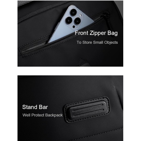 Arctic Hunter Αδιάβροχη Τσάντα Πλάτης για Laptop 15.6" Μαύρο B00558-BK