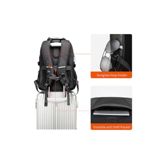 Arctic Hunter Αδιάβροχη Τσάντα Πλάτης για Laptop 15.6" Μαύρο B00388-BK