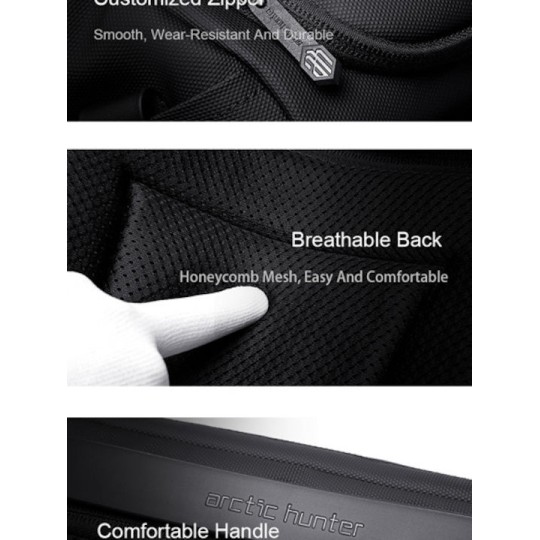 Arctic Hunter Τσάντα Crossbody Y00565 με Θήκη Tablet 4L Μαύρη