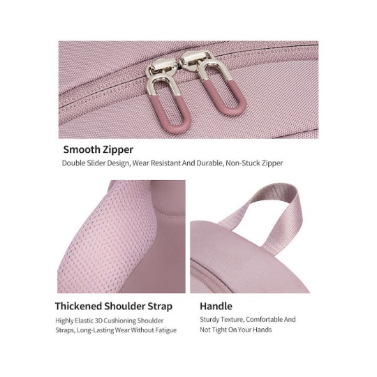 Chantria Γυναικεία Τσάντα Πλάτης με Θήκη Laptop 14''14.3L Xακί (CB00649-KH)