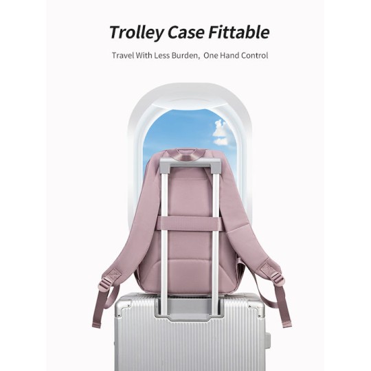 Chantria Γυναικεία Τσάντα Πλάτης με Θήκη Laptop 14''14.3L Xακί (CB00649-KH)