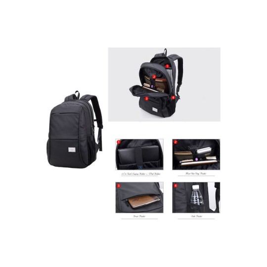 Arctic Hunter 20005 Αδιάβροχη Τσάντα Πλάτης για Laptop 15.6" Μαύρο