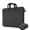 Trust Bologna Τσάντα Ώμου / Χειρός για Laptop 24988 Μαύρο