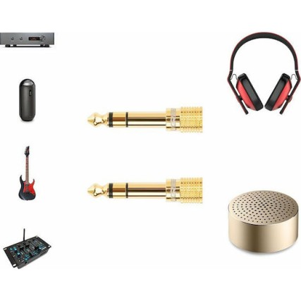 Ugreen Μετατροπέας 6.3mm male σε 3.5mm female Χρυσό (20503)