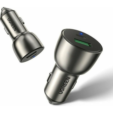 Ugreen Φορτιστής Αυτοκινήτου 3A Γρήγορης Φόρτισης με μία Θύρα: 1xUSB Γκρι