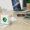 Allocacoc PowerCube 4 Θέσεων με 1 USB-A, 1 USB-C και Καλώδιο 1.5m Γκρι