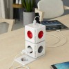 Allocacoc PowerCube 4 Θέσεων με 1 USB-A, 1 USB-C και Καλώδιο 1.5m Γκρι