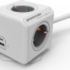 Allocacoc PowerCube 4 Θέσεων με 1 USB-A, 1 USB-C και Καλώδιο 1.5m Γκρι