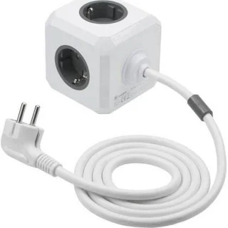 Allocacoc 1306GY/DEEXPC 1300/DEEXPC PowerCube 5 Θέσεων με Καλώδιο 1.5m Γκρι