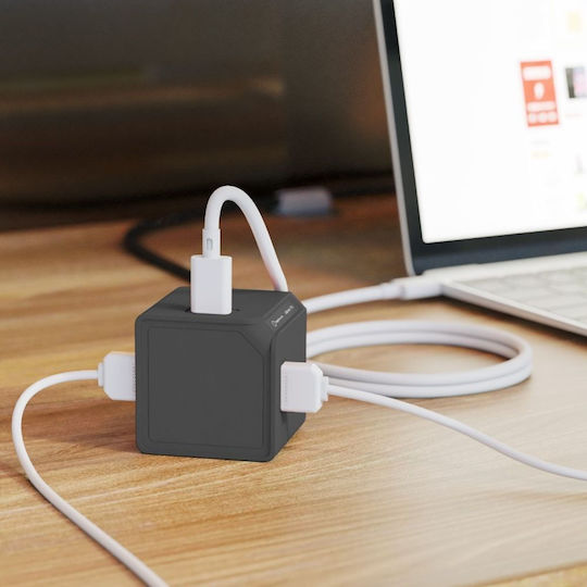 Allocacoc Βάση Φόρτισης με 4 Θύρες USB-A και Καλώδιο USB-C 65W Γκρι (DH1254GY/EUPD65)