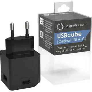 Allocacoc Φορτιστής Χωρίς Καλώδιο με Θύρα USB-C Μαύρος (PowerCube)