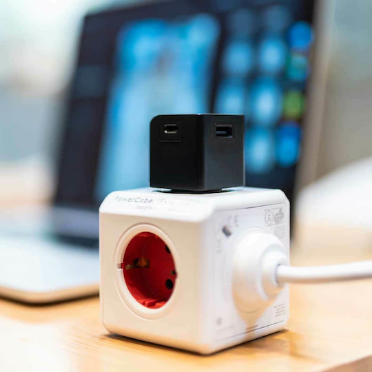 Allocacoc Βάση Φόρτισης με 4 Θύρες USB-A σε Λευκό χρώμα (PowerCube Extended)