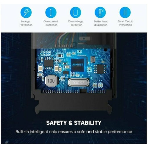 Ugreen USB 3.0 to SATA Hard Drive Adapter Black (60561)