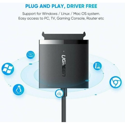 Ugreen USB 3.0 to SATA Hard Drive Adapter Black (60561)
