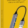 Powertech PT-1114 USB 3.2 Hub 4 Θυρών με σύνδεση USB-A Γκρι