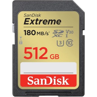 Sandisk Extreme SDXC 512GB Class 10 U3 V30 UHS-I Sandisk Extreme SDXC 512GB Class 10 U3 V30 UHS-I