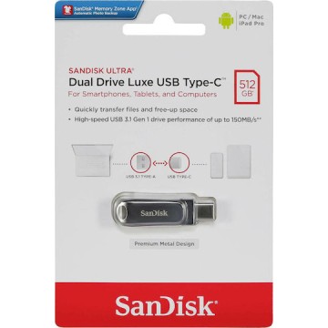 SanDisk Ultra Dual Drive Luxe 512GB USB Type-C (SDDDC4-512G-G46)