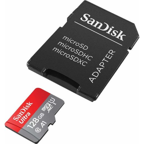 Sandisk Ultra microSDXC 128GB Class 10 U1 A1 UHS-I with Adapter (SDSQUAR-128G-GN6MA)