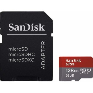 Sandisk Ultra microSDXC 128GB Class 10 U1 A1 UHS-I with Adapter (SDSQUAR-128G-GN6MA)