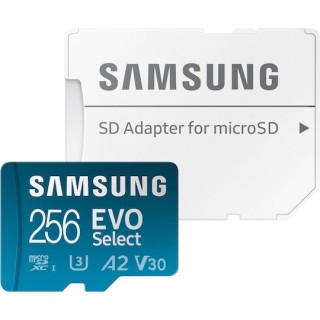 Samsung Evo Select MicroSDXC UHS-I Card Class 10 4K 256GB With SD Adapter (MB-ME256SA/EU) Samsung Evo Select MicroSDXC UHS-I Card Class 10 4K 256GB With SD Adapter (MB-ME256SA/EU)