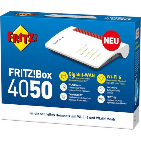 AVM FRITZ!Box Router 4050 Dual-Band Wi-Fi 6 (20003067)