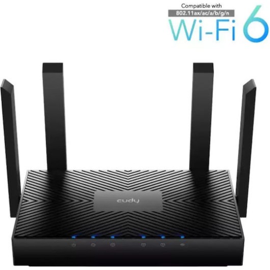 Cudy WR3000 Ασύρματο Router Wi‑Fi 6 με 4 Θύρες Gigabit Ethernet