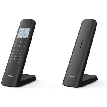 Philips M4701B/GRS Ασύρματο Τηλέφωνο με Ελληνικό Μενού Μαύρο