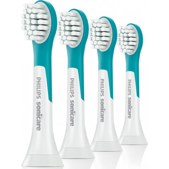 Ανταλλακτικές Κεφαλές Philips Sonicare Compact Παιδικές για Ηλεκτρική Οδοντόβουρτσα Green/White 4τμχ HX6034/33