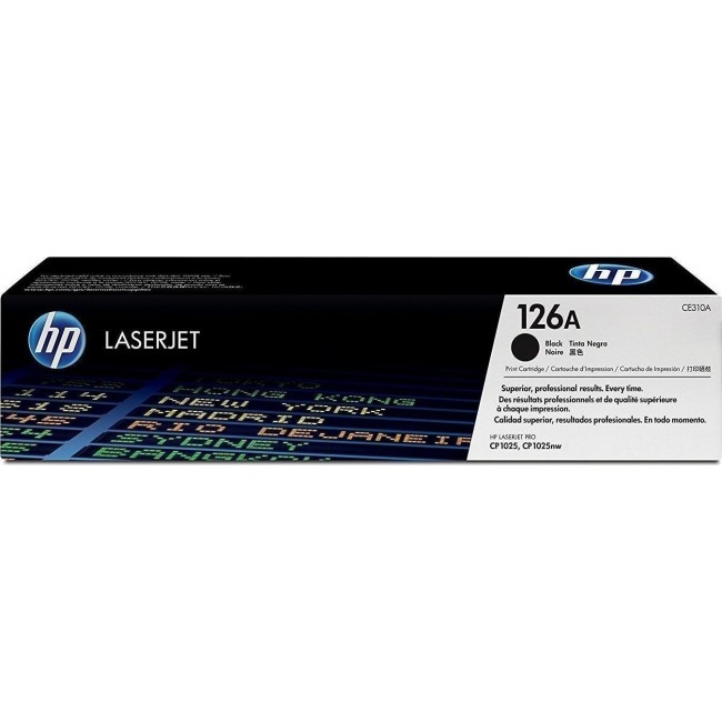 HP 126A Toner Laser Εκτυπωτή Μαύρο 1200 Σελίδων (CE310A)