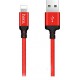 Hoco Braided USB to Lightning Cable Κόκκινο 1m (X14)