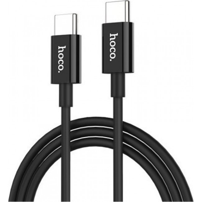 Hoco Regular USB 2.0 Cable USB-C male - USB-C male Μαύρο 1,0m (X23 Skilled)