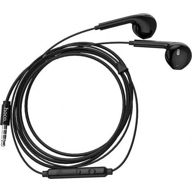 Hoco M55 Earphones Stereo 3.5mm Μαύρα με Μικρόφωνο και Πλήκτρο Λειτουργίας