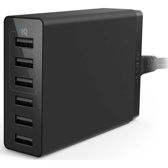 Anker PowerPort 6 60W 6-Port USB Charging Hub με Τεχνολογία PowerIQ (A2123)