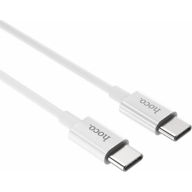 Hoco Regular USB 2.0 Cable USB-C male - USB-C male Λευκόι 1,0m (X23 Skilled)