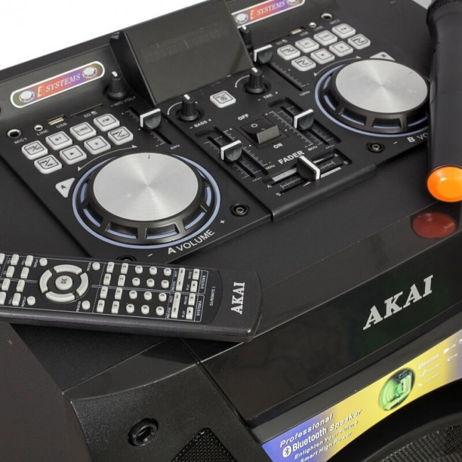 Akai DJ-S5H Σύστημα Karaoke με Ασύρματα Μικρόφωνα σε Μαύρο Χρώμα