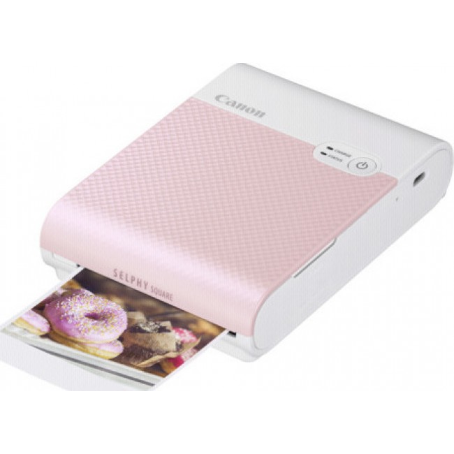 Canon Selphy Square QX10 Photo Printer Pink (4109C009AA) (CANQX10PN)