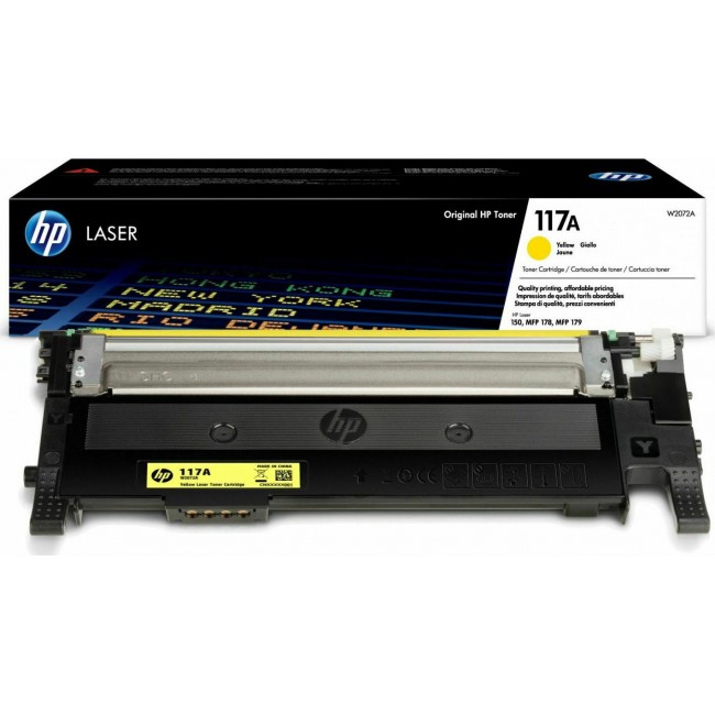 HP 117A Toner Laser Εκτυπωτή Κίτρινο 700 Σελίδων (W2072A)