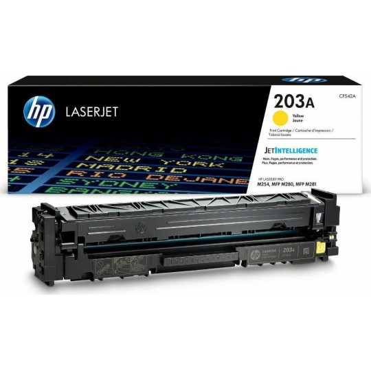 HP 203A Toner Laser Εκτυπωτή Κίτρινο 1300 Σελίδων (CF542A) HP 203A Toner Laser Εκτυπωτή Κίτρινο 1300 Σελίδων (CF542A)