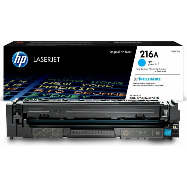 HP 216A Toner Laser Εκτυπωτή Κυανό 850 Σελίδων (W2411A)