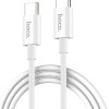 Hoco Regular USB 2.0 Cable USB-C male - USB-C male Λευκόι 1,0m (X23 Skilled)