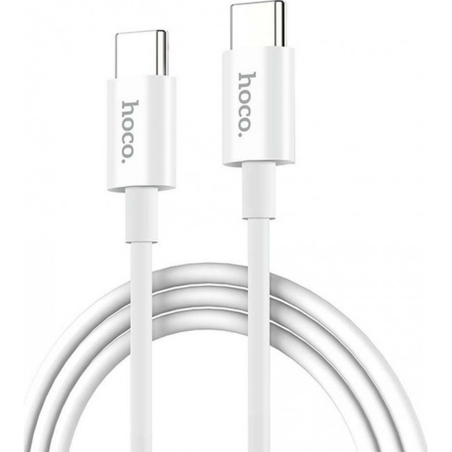 Hoco Regular USB 2.0 Cable USB-C male - USB-C male Λευκόι 1,0m (X23 Skilled)